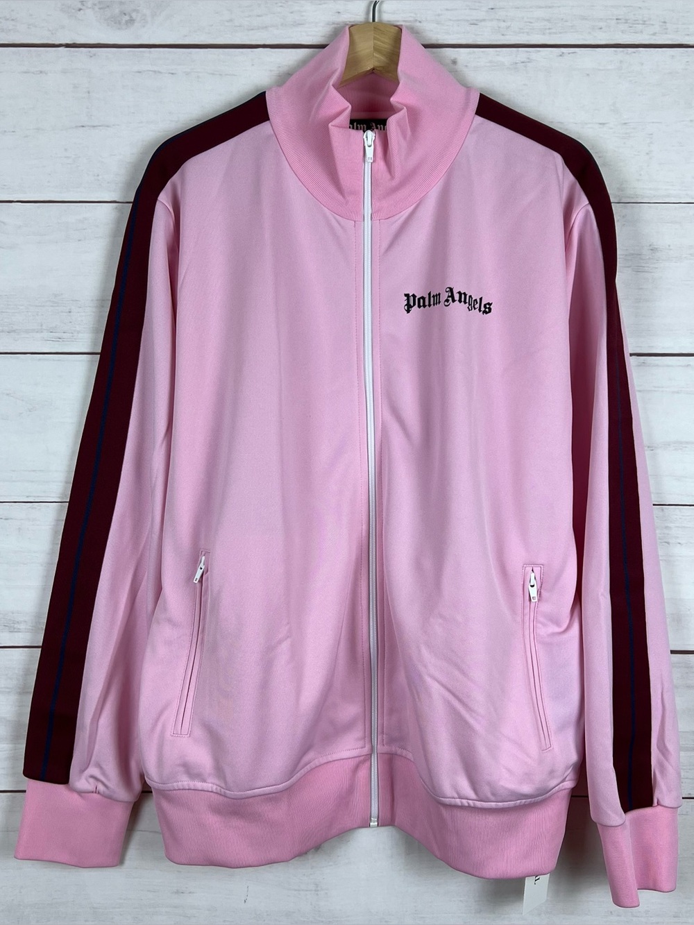 Palm Angels Pink Track Jacket Full Zip Mens XXL